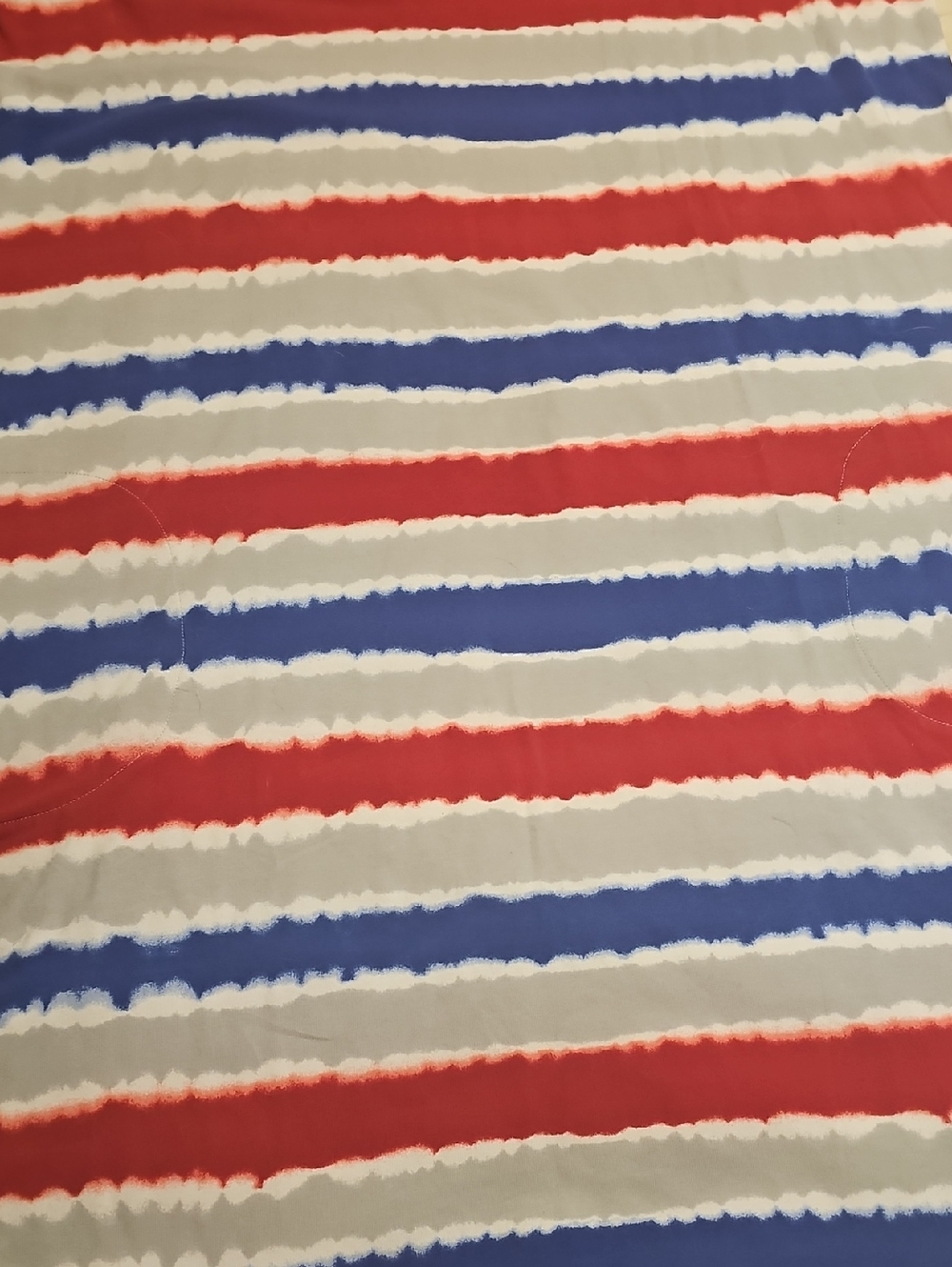 Striped Midi Dress in Red, Blue & White